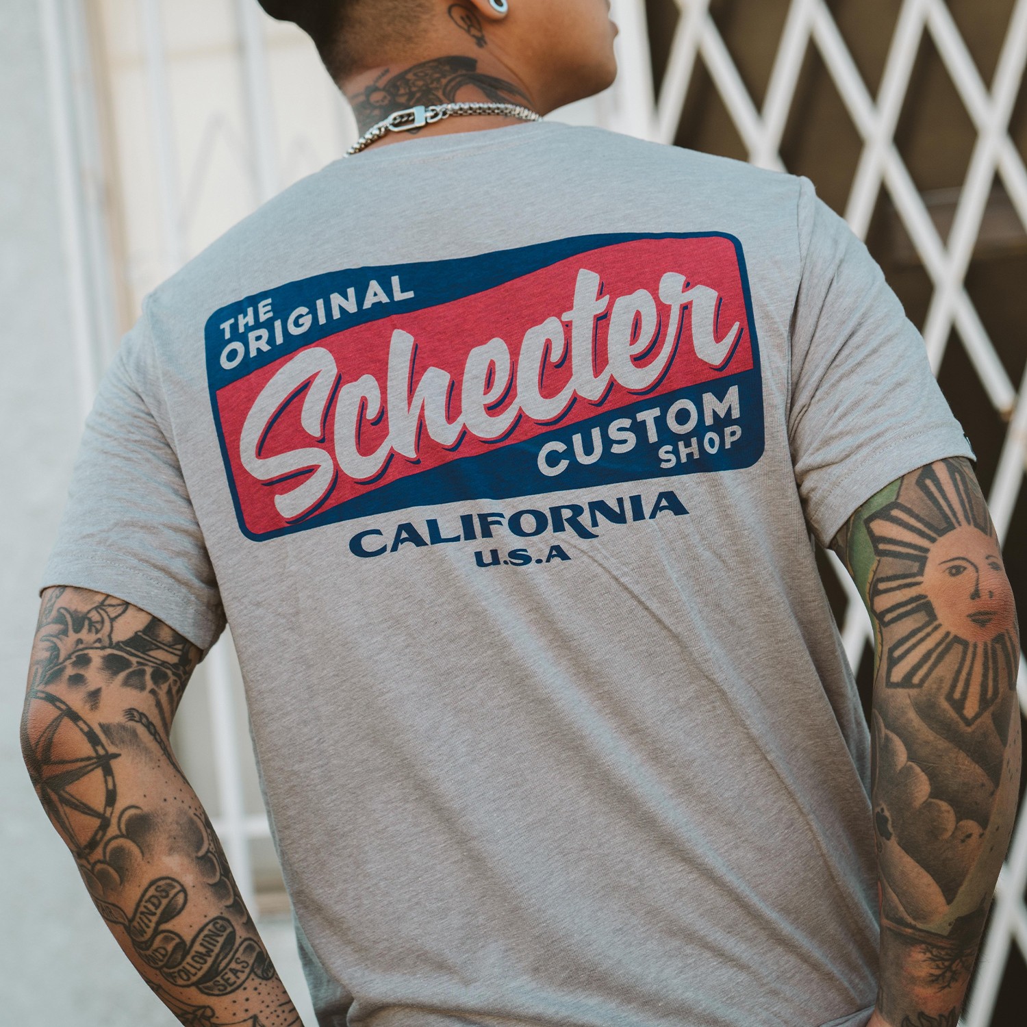 Original California Custom Shop Grey Retro-Style Tee